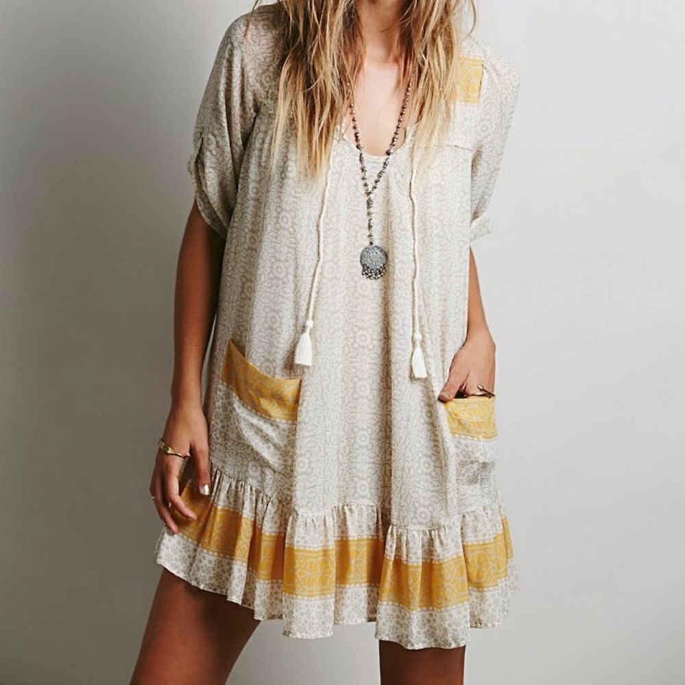 Free People Penny Lane Mini Dress in Swan Combo